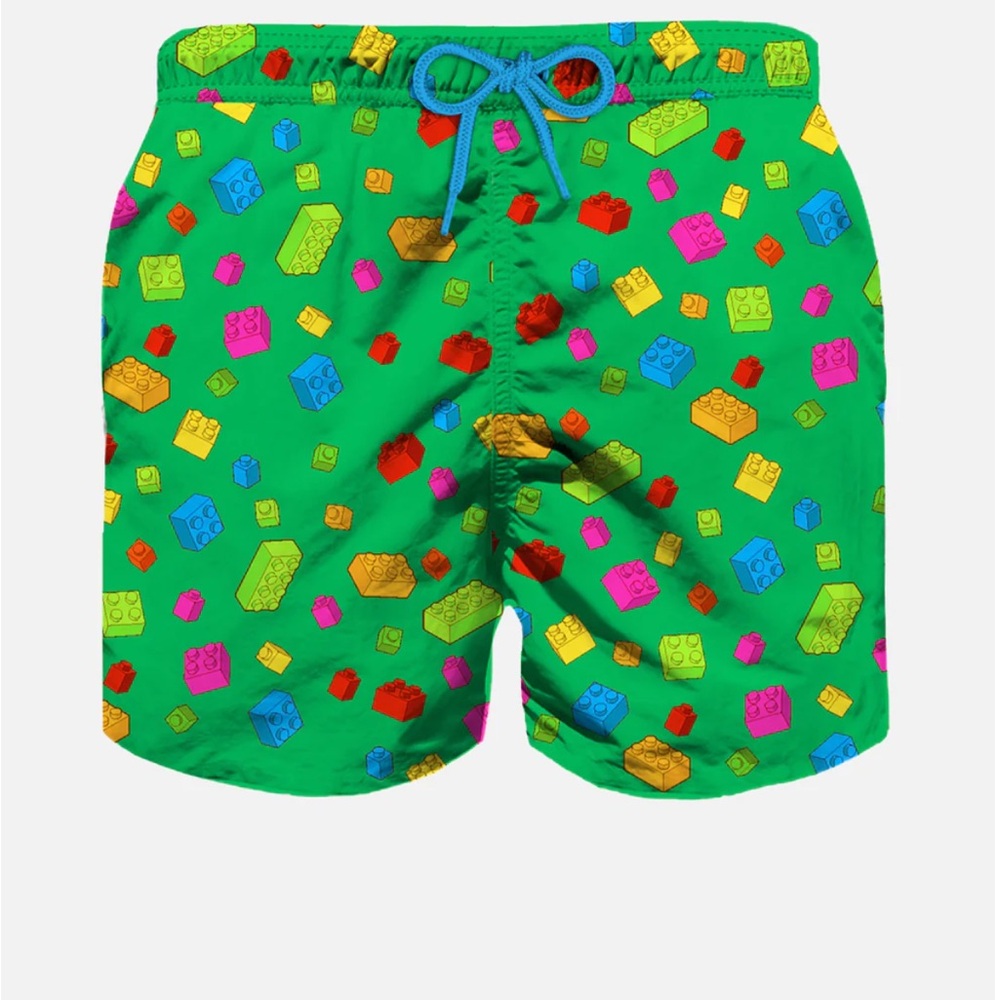 Mc2 St barth Colorful Brick Pattern Swim Shorts NWT size 8